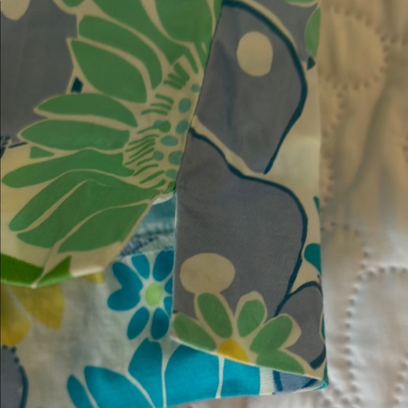 VINTAGE LILLY PULITZER Pants in Blue, teal and Yellow size 10 - Picture 8 of 9